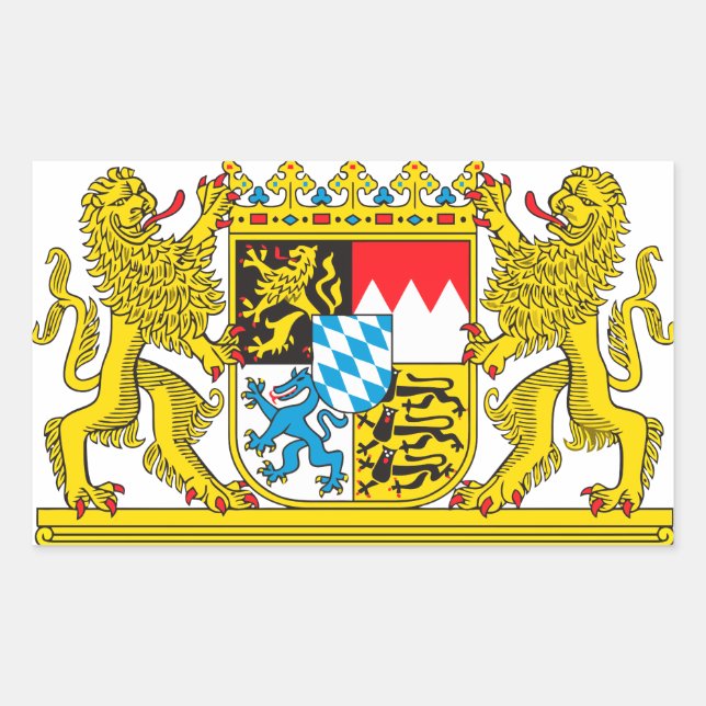 state coat of arms Bayer Rectangular Sticker (Front)
