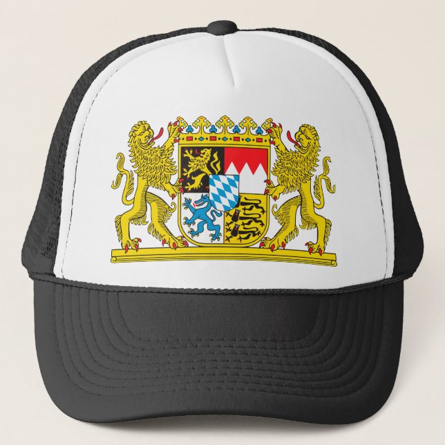 state coat of arms Bayer Trucker Hat (Front)