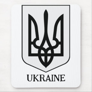 State Coat of Arms of Ukraine Minimalist Art Mouse Pad