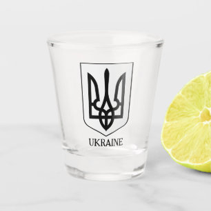 State Coat of Arms of Ukraine Minimalist Art Shot Glass