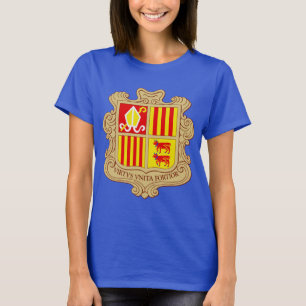 State Emblem of Andorra Historic Co-Principality T-Shirt