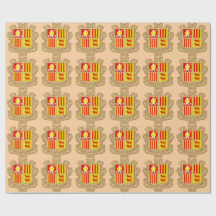 State Emblem of Andorra Historic Co-Principality Wrapping Paper