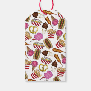 State Fair Carnival Food Nachos Cotton Candy Gift Tags
