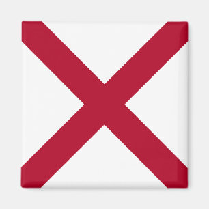 State Flag Alabama, St Andrew Crimson Cross Magnet