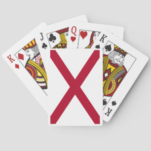 State Flag Alabama, St Andrew Crimson Cross Playing Cards
