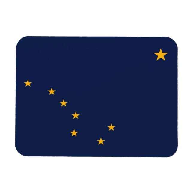 State Flag of Alaska, USA Magnet (Horizontal)