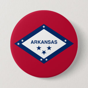 State Flag of Arkansas 7.5 Cm Round Badge