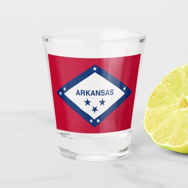 State Flag of Arkansas Shot Glass (Front)