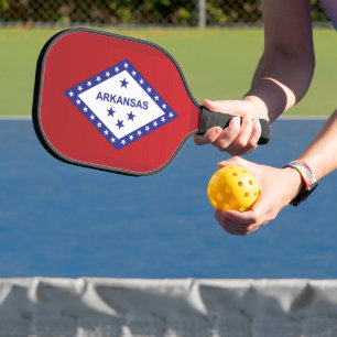 State Flag of Arkansas, USA Pickleball Paddle