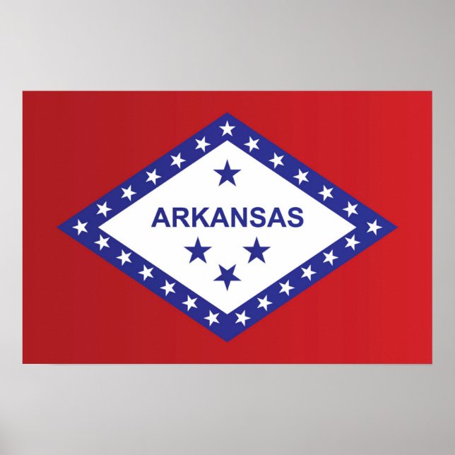 State Flag of Arkansas, USA Poster (Front)