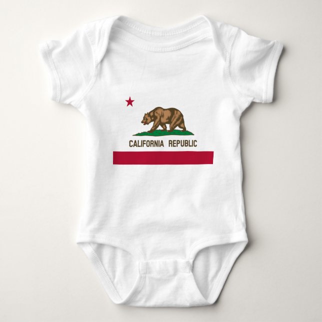 State Flag of California Baby Bodysuit (Front)