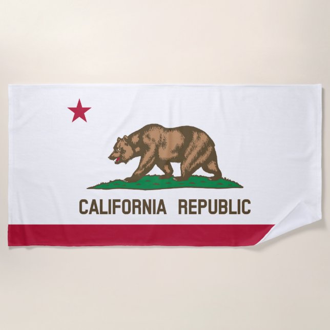 State Flag of California Beach Towel (Front)