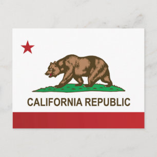 State Flag of California, USA Postcard