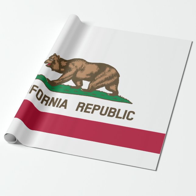 State Flag of California Wrapping Paper (Unrolled)