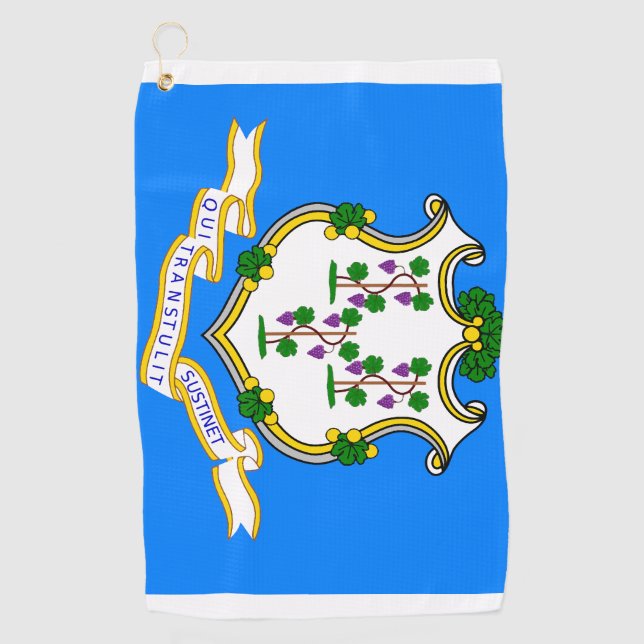 State Flag of Connecticut Golf Towel  (Front)