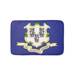 State Flag of Connecticut, USA Bath Mat