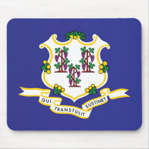 State Flag of Connecticut, USA Mouse Pad