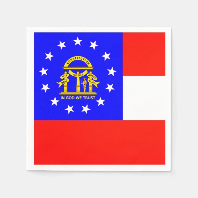 State Flag of Georgia Paper Party Napkins (Front)