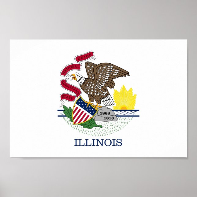 State flag of Illinois Poster (Front)