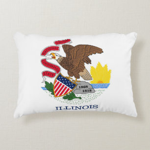 State Flag of Illinois, USA Decorative Cushion