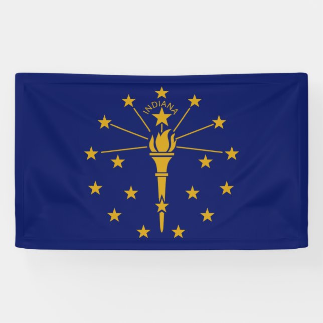 State Flag of Indiana Banner (Horizontal)