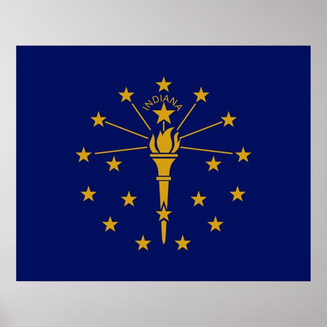 State Flag of Indiana Poster (Front)