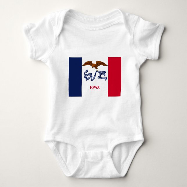 State Flag of Iowa Baby Bodysuit (Front)