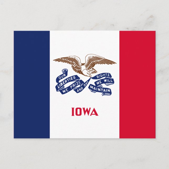 State Flag of Iowa Postcard (Front)