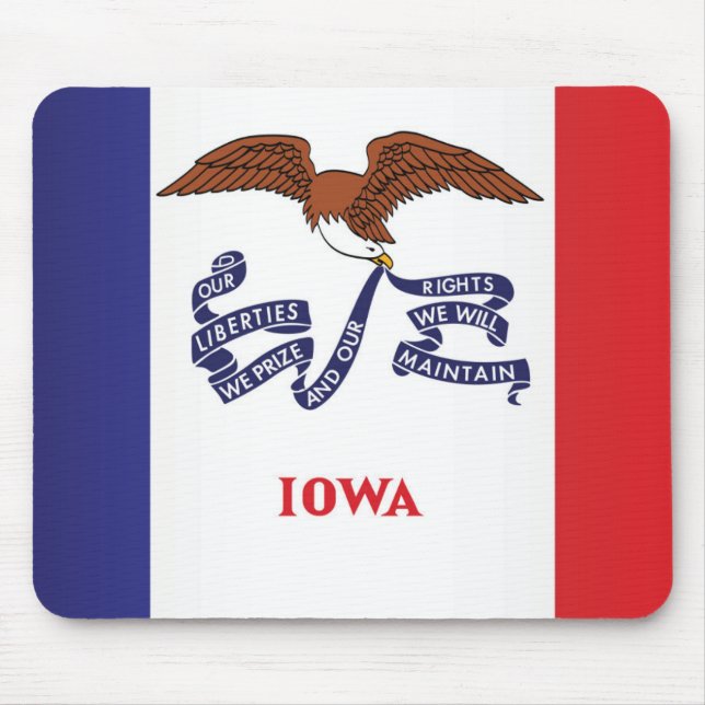 State Flag of Iowa, USA Mouse Pad (Front)