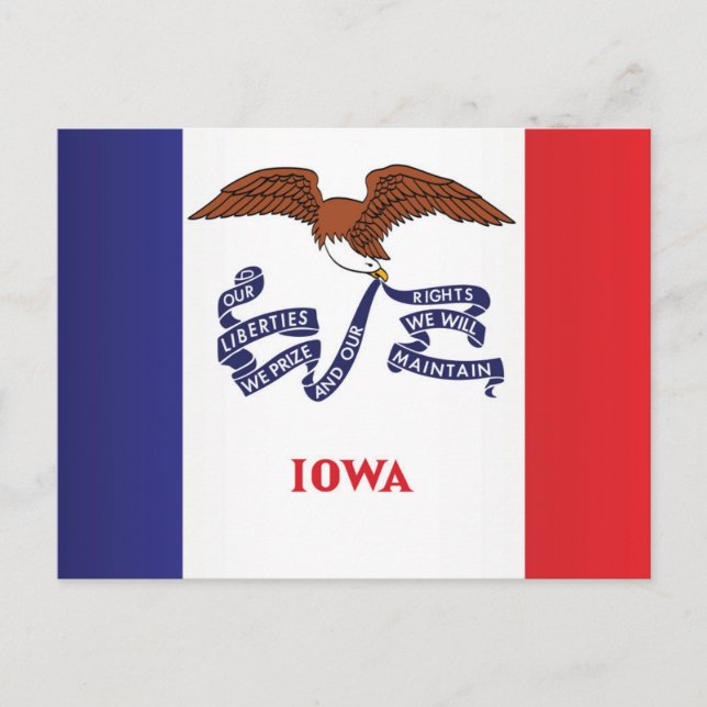 State Flag of Iowa, USA Postcard (Front)