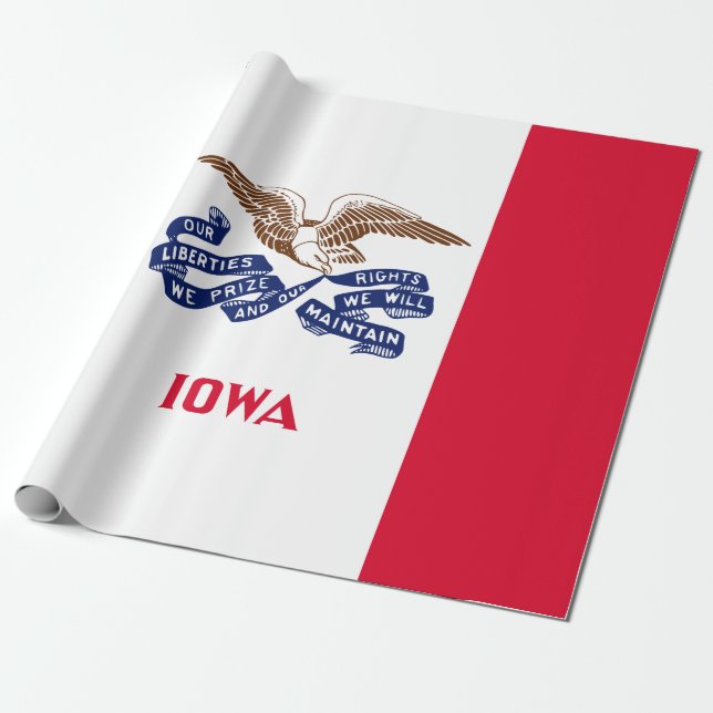 State Flag of Iowa Wrapping Paper (Unrolled)