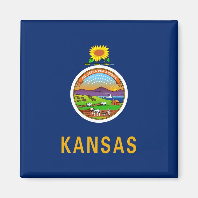 State Flag of Kansas Magnet (Front)