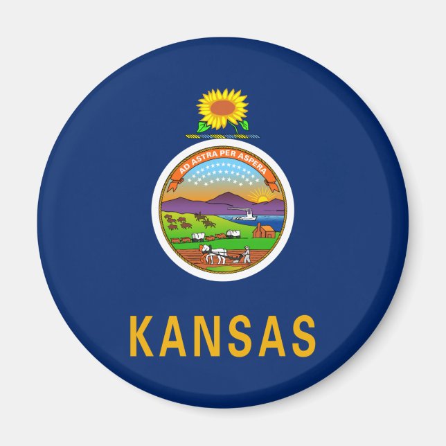 State Flag of Kansas Magnet (Front)