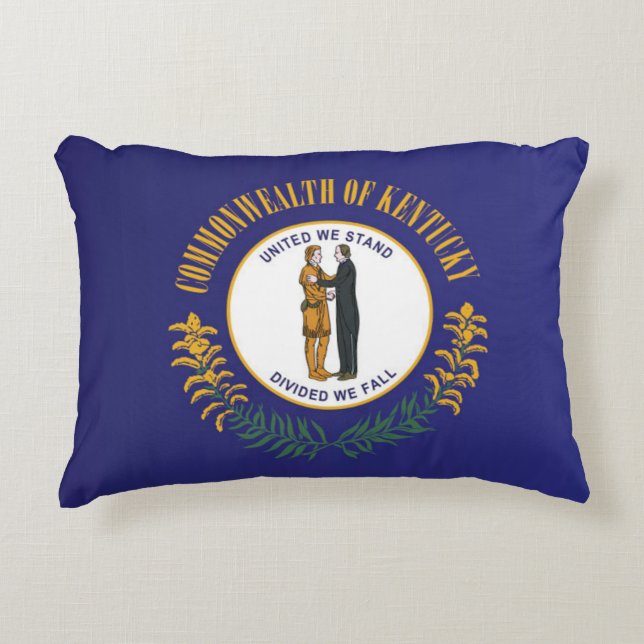 State Flag of Kentucky, USA Decorative Cushion (Front)