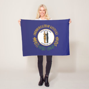 State Flag of Kentucky, USA Fleece Blanket