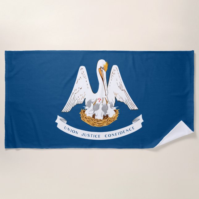State Flag of Louisiana Beach Towel (Front)