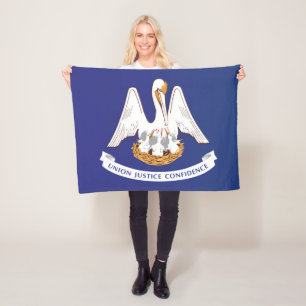 State Flag of Louisiana, USA Fleece Blanket
