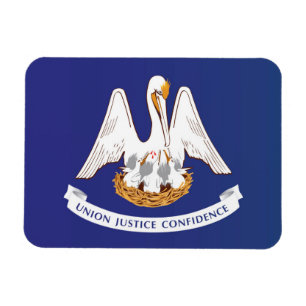 State Flag of Louisiana, USA Magnet