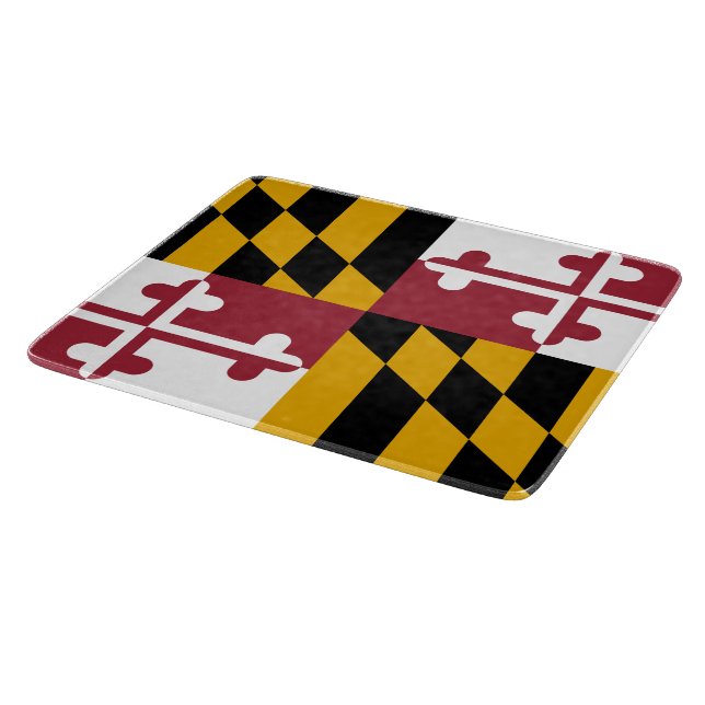 State Flag of Maryland Cutting Board (Corner)
