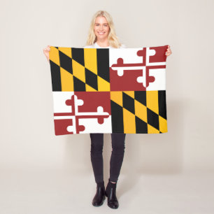 State Flag of Maryland, USA Fleece Blanket