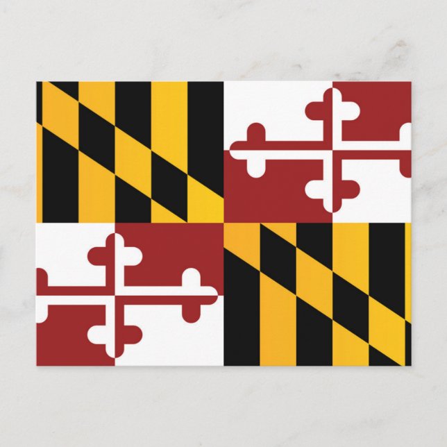 State Flag of Maryland, USA Postcard (Front)