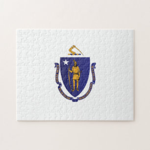 State Flag of Massachusetts, USA Jigsaw Puzzle