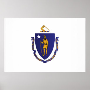 State Flag of Massachusetts, USA Poster