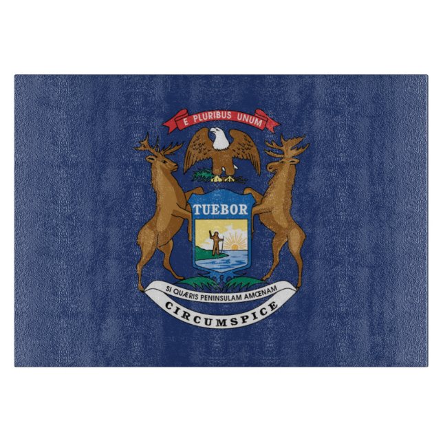 State Flag of Michigan, USA Cutting Board (Front)
