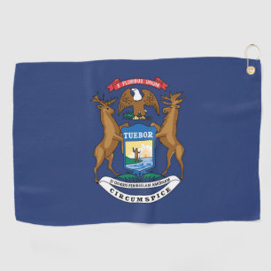 State Flag of Michigan, USA Golf Towel