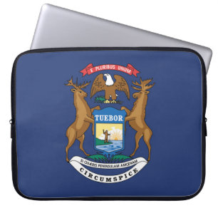 State Flag of Michigan, USA Laptop Sleeve
