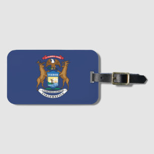 State Flag of Michigan, USA Luggage Tag