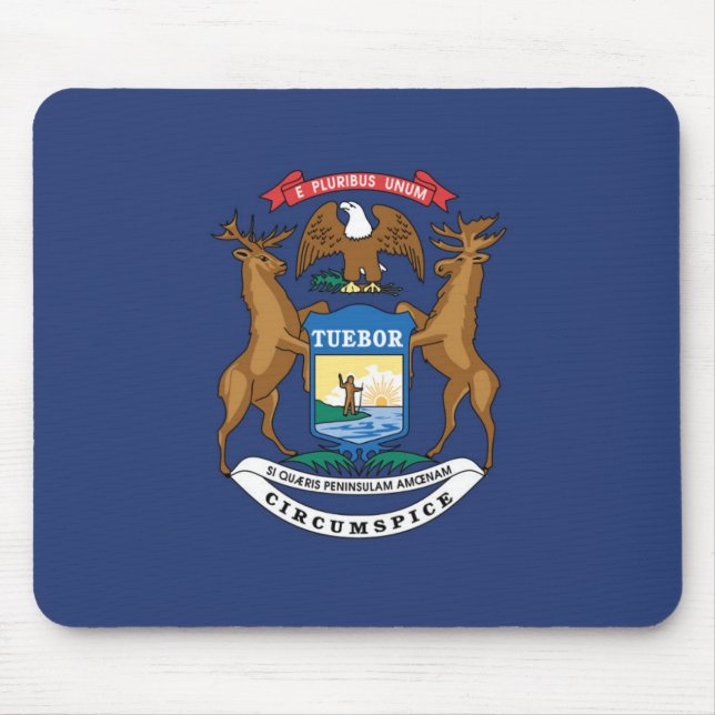 State Flag of Michigan, USA Mouse Pad (Front)