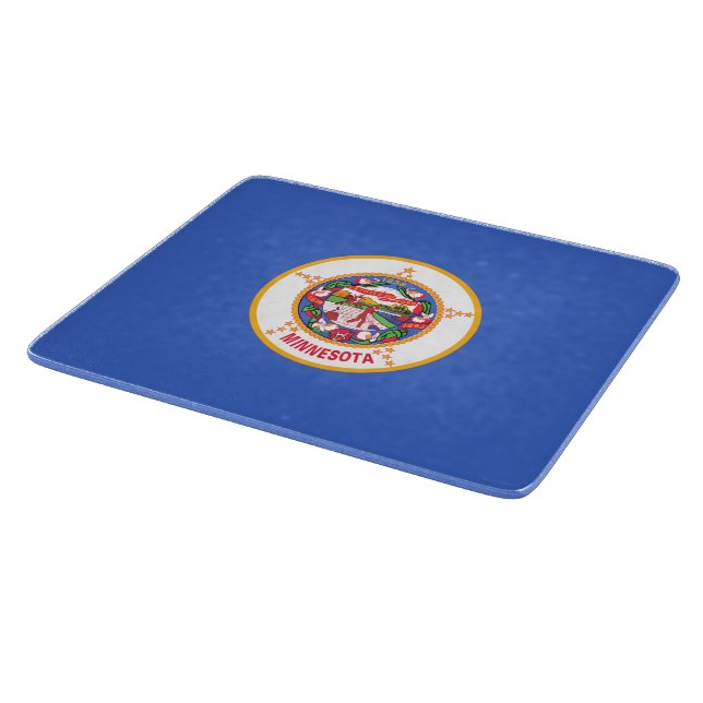 State Flag of Minnesota Cutting Board (Corner)