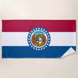 State Flag of Missouri Beach Towel